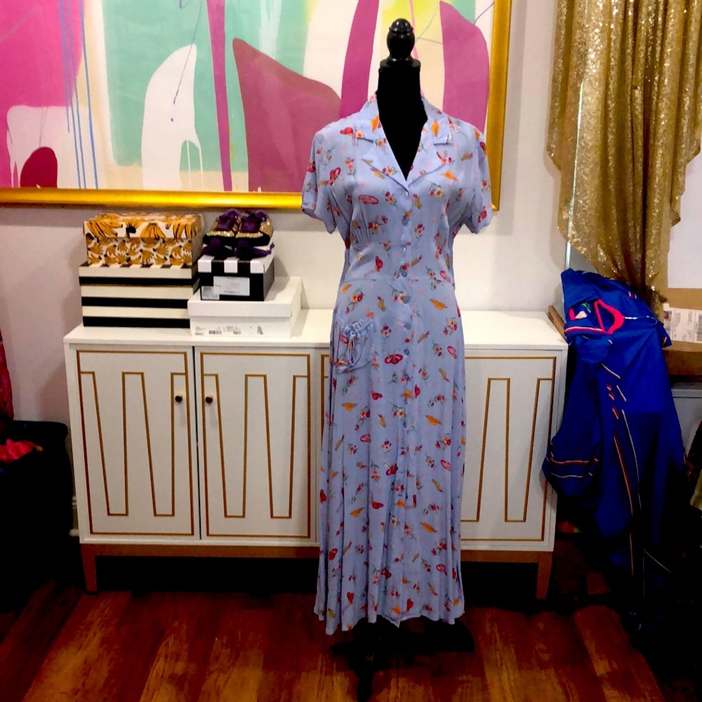 Vintage Hat Printed Shirtdress